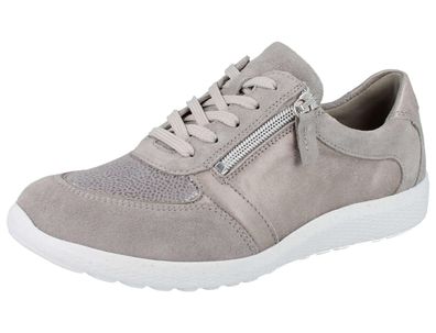 Waldläufer Orthotritt M Ira Damen Schnürschuhe grau Nubukleder Textil