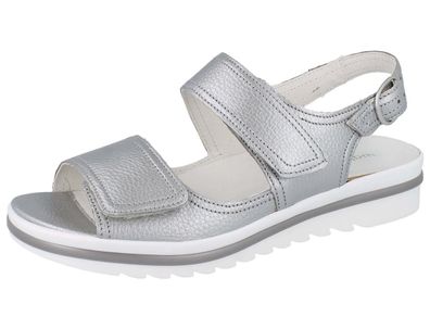 Waldläufer Hakura Damen Sandale silber Glattleder