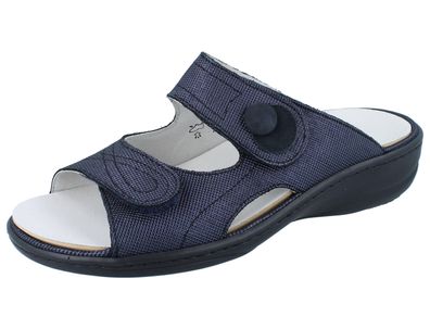 Waldläufer Heria Damen Pantolette blau Leder