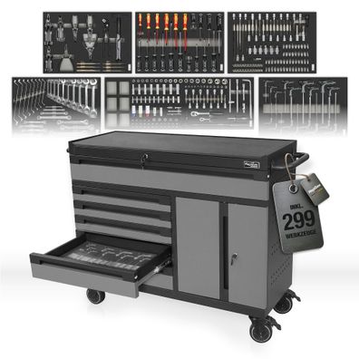 Werkstattwagen TWIN Advanced Industrial 6 Schubladen 272-tlg. Werkzeugsatz