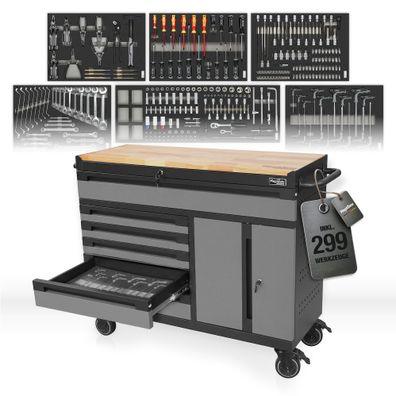 Werkstattwagen TWIN Advanced Industrial 6 Schubladen 272-tlg. Werkzeugsatz