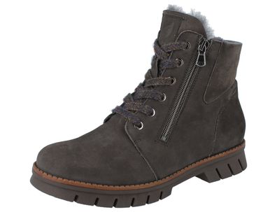 Waldläufer H Xara Damen Stiefelette braun carbon Nubukleder