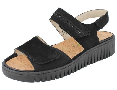 Waldläufer K-Valerie Damen Sandale blau Nubukleder