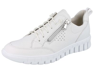 Waldläufer H-Birdy Damen Schlupf Sneaker weiß genarbtes Glattleder