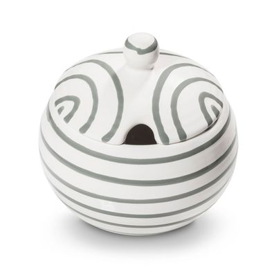 Gmundner Keramik Graugeflammt Sucrier avec découpe (Ø 10cm)