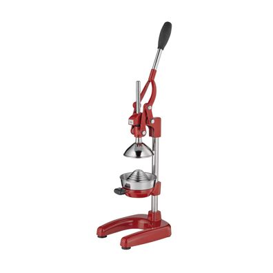 cilio AMALFI Saftpresse manuell rot Edelstahl-Presskegel 4 Saugféße
