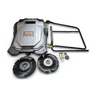 VEVOR Bodenkehrmaschine 65 cm Kehrbreite Handkehrmaschine 18,9 L klappbar