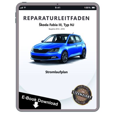SKODA Fabia NJ 2014-2018 Schaltplan Stromlaufplan Verkabelung Elektrik Pläne PDF