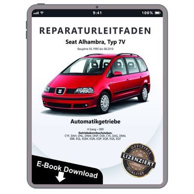 Seat Alhambra 7V 1995-2010 4 Gang Automatikgetriebe 099 Reparaturanleitung eBook