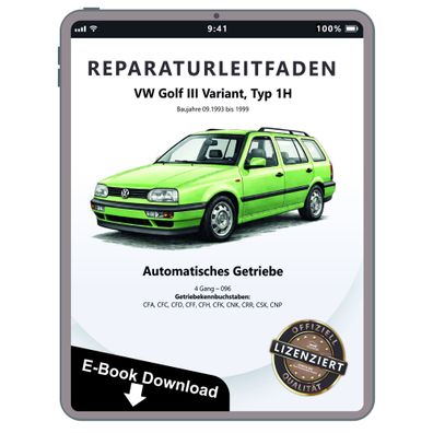 VW Golf 3 Variant 1H 93-99 4 Gang Automatikgetriebe 096 Reparaturanleitung eBook