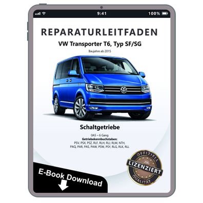 VW Transporter T6 ab 2015 6 Gang Schaltgetriebe 0A5 Reparaturanleitung PDF