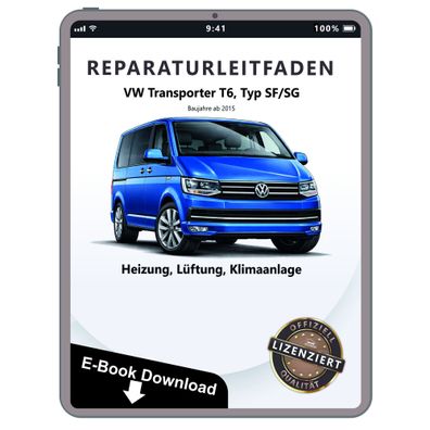 VW Transporter T6 ab 2015 Heizung Belüftung Klimaanlage Reparaturanleitung PDF