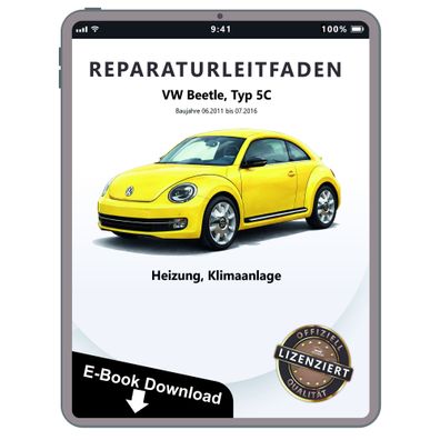 VW Beetle Typ 5C 2011-2016 Heizung Lüftung Klimaanlage Reparaturanleitung eBook