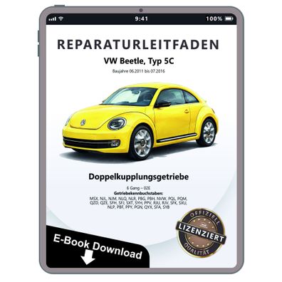 VW Beetle 5C 2011-2016 6 Gang Automatikgetriebe DKG 02E Reparaturanleitung eBook