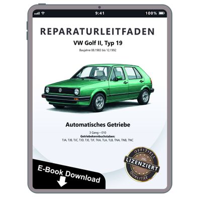 VW Golf 2 Typ 19 1983-1992 3 Gang Automatikgetriebe 010 Reparaturanleitung eBook