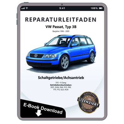 VW Passat 5 3B (96-05) 6 Gang Schaltgetriebe 01E Allrad Reparaturanleitung PDF