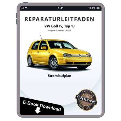 VW Golf 4 1J 1999-2003 Schaltplan Stromlaufplan Verkabelung Elektrik Pläne eBook