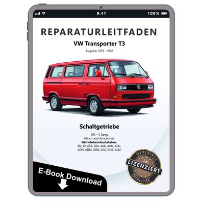 VW Transporter T3 (79-92) 5 Gang Schaltgetriebe 094 4WD Reparaturanleitung PDF