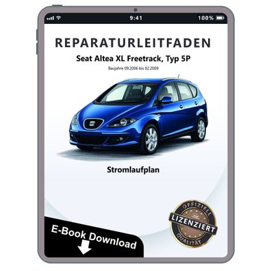 Seat Altea XL 5P 2006-2009 Schaltplan Stromlaufplan Verkabelung Elektrik eBook