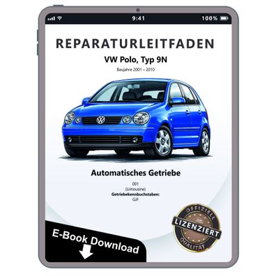 VW Polo 4 Typ 9N (01-10) 4 Gang Automatikgetriebe 001 Reparaturanleitung PDF