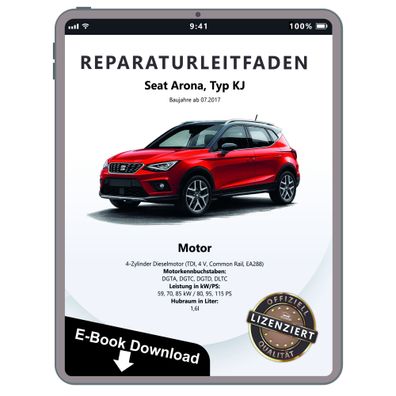 Seat Arona KJ ab 2017 Dieselmotor TDI 1,6l 80-115 PS Reparaturanleitung eBook