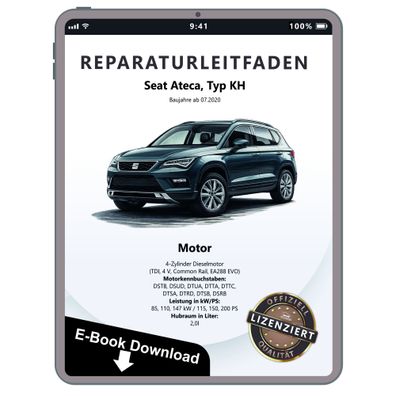 Seat Ateca KH ab 2020 Dieselmotor TDI 2,0l 115-200 PS Reparaturanleitung eBook