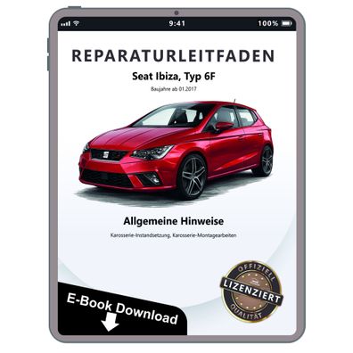 Seat Ibiza 6F (17>) Hinweise Karosserie Instandsetzung Reparaturanleitung eBook