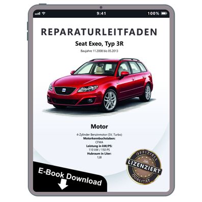 Seat Exeo 3R 2008-2013 4-Zyl. Benzinmotor 1,8l 150 PS Reparaturanleitung eBook