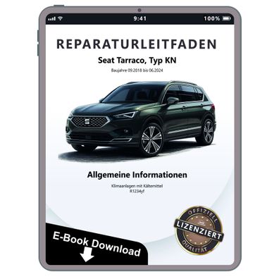 Seat Tarraco KN 18-24 Klimaanlagen Kältemittel R1234yf Reparaturanleitung eBook