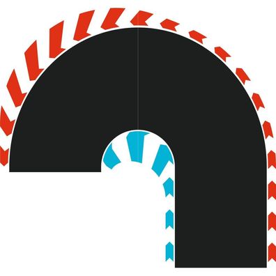 Hybrid Haarnadelkurve 180° L/R