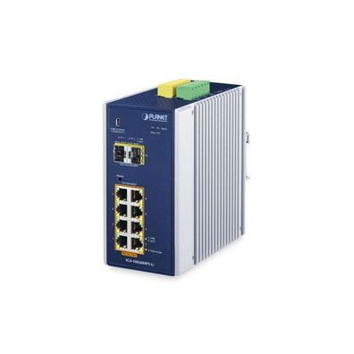 PLANET Industrial 8-Port GE PoE+, 2-port SFP, IGS-10020HPT-U
