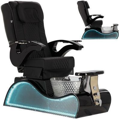 Kosmetikstuhl Nerisa schwarz, Massage, Hydro-Massage, Fußpediküre, SPA