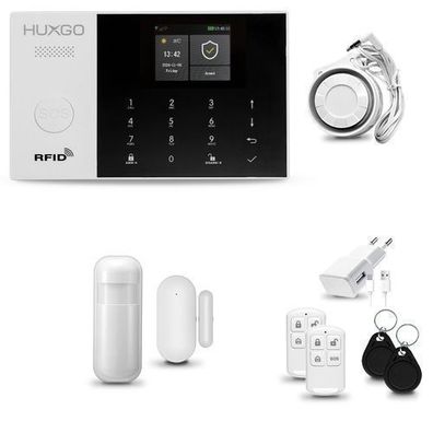 HXA005 Alarmanlage Haus WiFi + GSM 4G LTE mit Sirene | Smart Home Security TUYA
