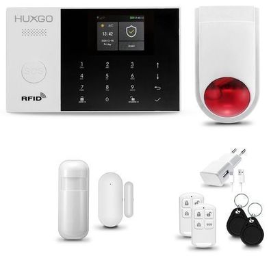 Alarm System mit Funk Alarmsirene HXA005 4G, 1x Bewegungssensor, Smart Home Security