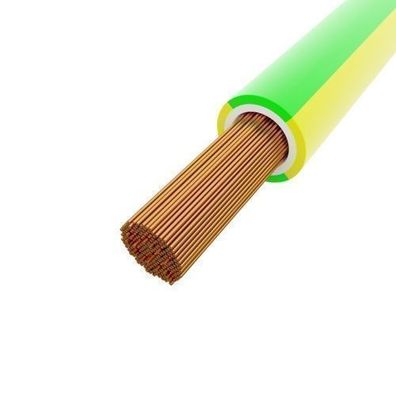 Leitung 6mm2 grén-gelb H07V-K 100m 450/750V Kabel