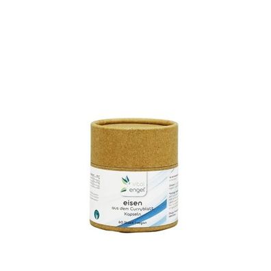 Eisen Kapseln (60 Stück) - aus Curryblatt gewonnen - in ökol. Verpackung - Vital Eng