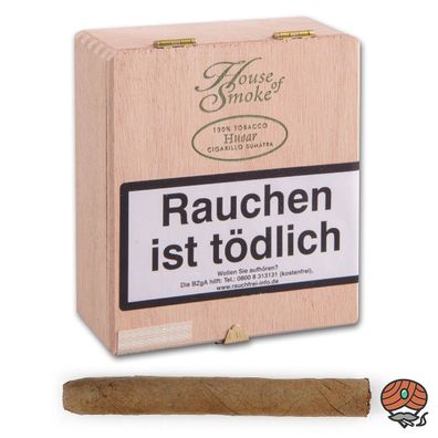 House of Smoke Husar Cigarillos Sumatra, 100 % Tabak, 20 Zigarillos