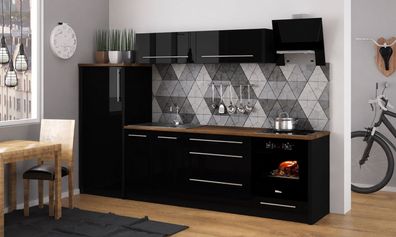 Küchenzeile PL2, Breite 240 cm , Hochglanz, Soft Close System, Farbe wählbar