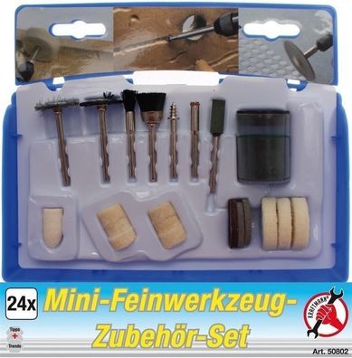 Mini-Feinwerkzeug-Zubehör-Satz; 24-tlg