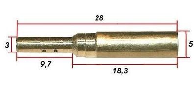 Leerlaufdüse HONDA 28 lang, gesteckt