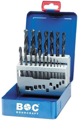 HSS-Bohrer-Satz rollgewalzt, 1-10 mm x 0,5 mm steigend; 19-teilig