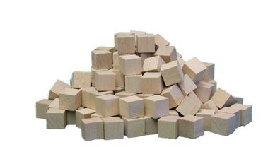 Holzspielzeug Holzwürfel 1000 Stück natur BxHxT 2x2x2cm NEU Würfel Holzquater