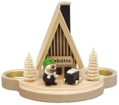Räucherhaus Erzhütte mit Teelichter BxHxT 17x12x10,5cm NEU Rauchen Rauchfigur Rau