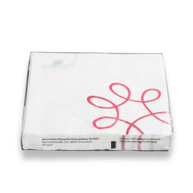 Gmundner Keramik Pur Flammé Rouge Serviettes 3-lg/20pcs 33x33cm