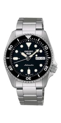 Seiko 5 Sports Armbanduhr Silber Blau SRPK29K1