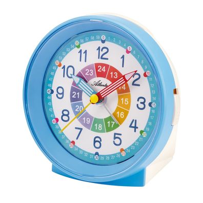 Atlanta Lernwecker für Kinder mit Leisegang und Melodie Hellblau 2134/5