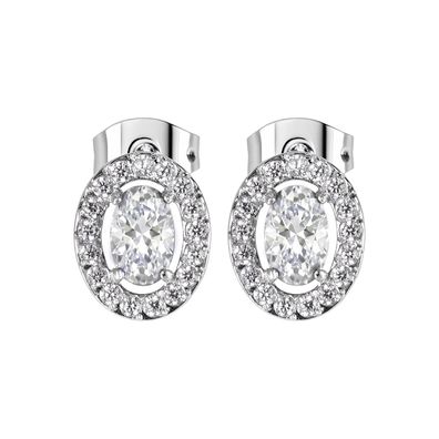 Jacques Lemans Schmuck Damen-Ohrringe Ohrstecker Edelstahl mit Zirkonia S-O246A