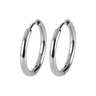 Jacques Lemans Schmuck Damen-Ohrringe Creolen Edelstahl 18 mm S-O273A