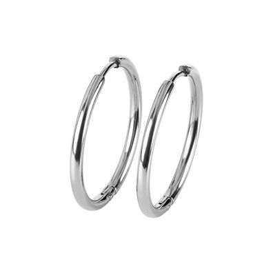 Jacques Lemans Schmuck Damen-Ohrringe Creolen Edelstahl 24 mm S-O275A