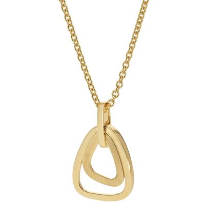 trendor Schmuck Anhänger Gold 333/8K Eismatt Vergoldete Silberkette 31194
